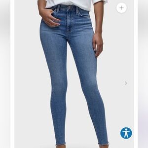 HUDSON Barbara Super Skinny Raw Hem Jeans